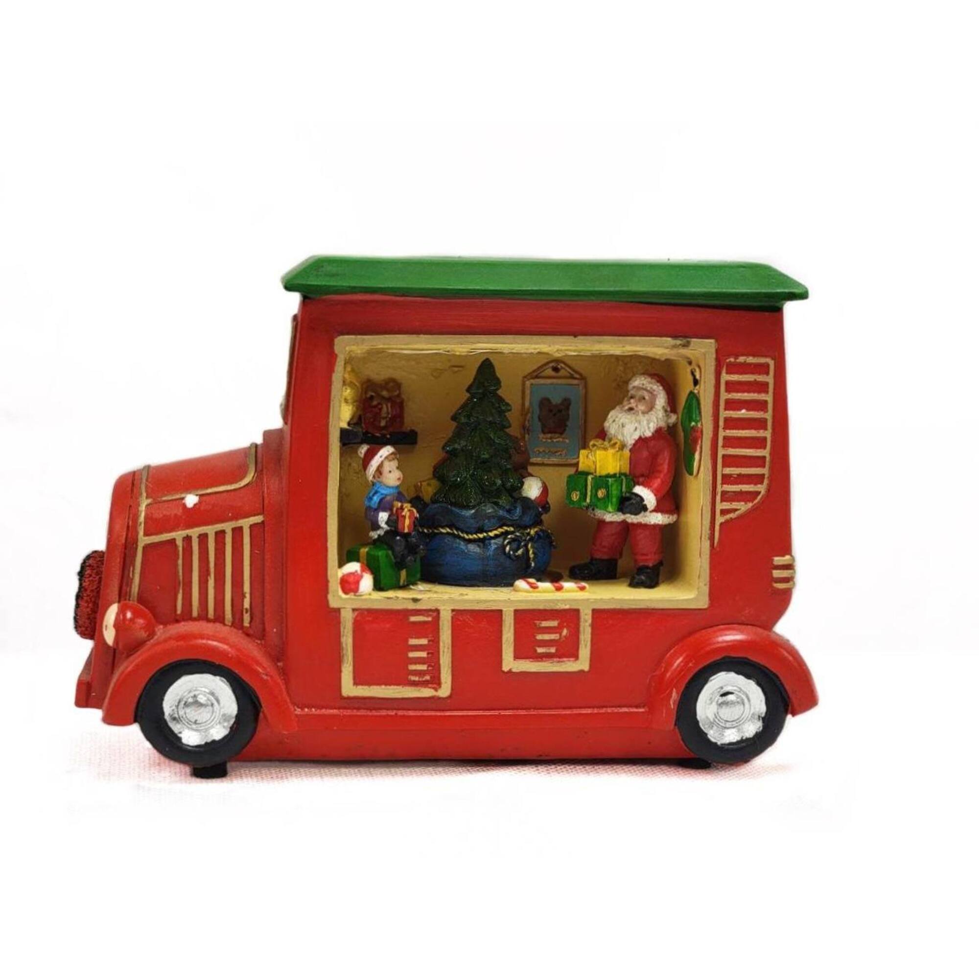 Wizardi 12" Christmas Car with Santa Tabletop Decoration